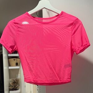Vibrant Sheer Pink Women's Top
